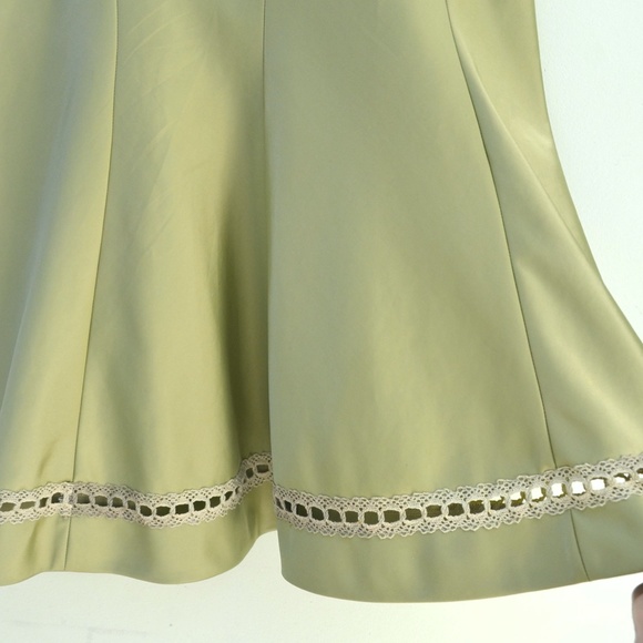 DKNY Green Satin Skirt - Picture 3 of 4
